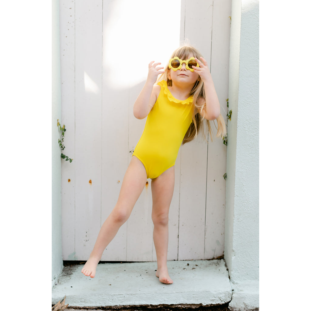 Girl’s Ruffled One-Piece Swimsuit Lemonade