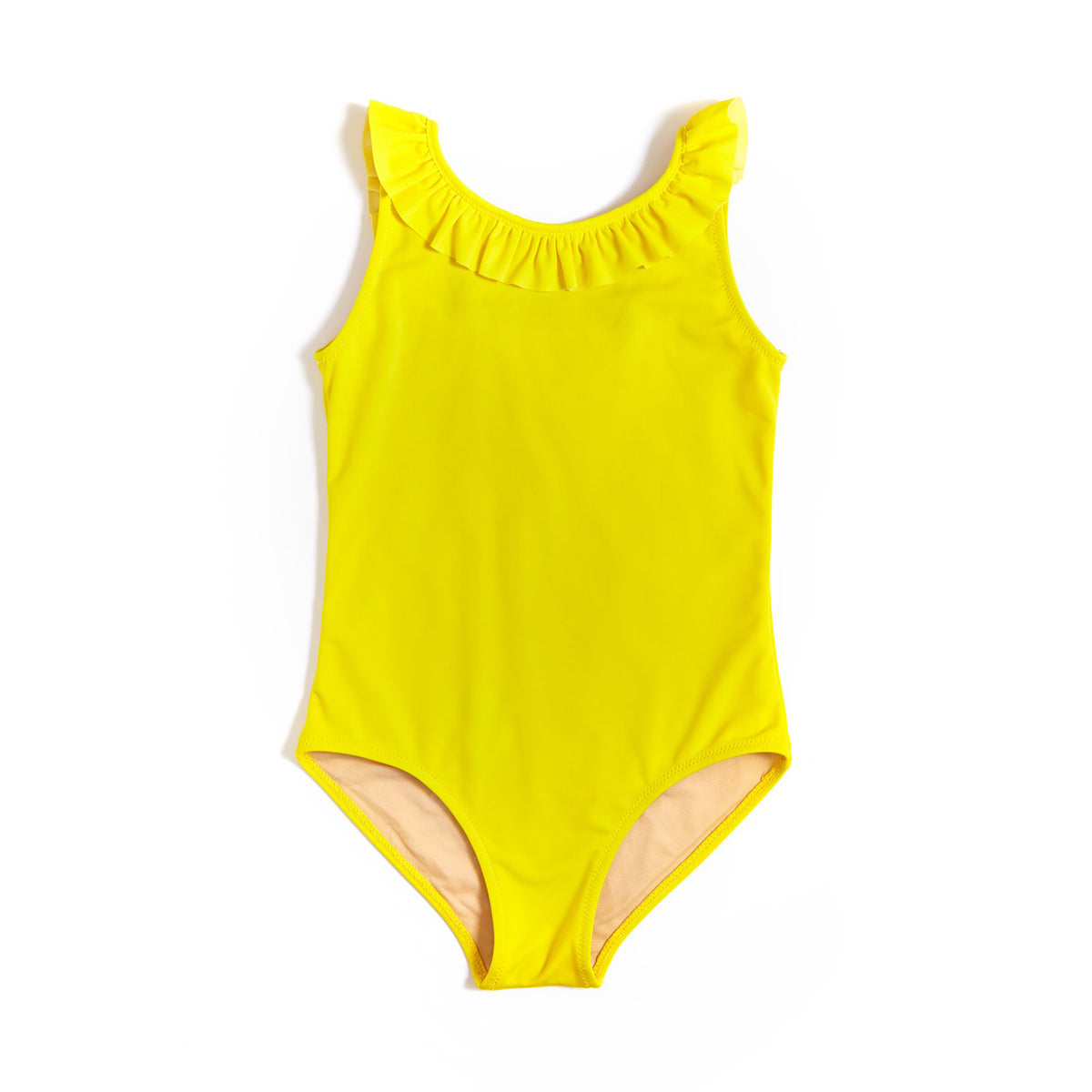 Yellow One Piece Ruffle Yellow One Piece Swimsuit For Girls, Ages 2 13  Perfect For Beach Wear And Toddler/T Teen Monokini From Sport_company,  $14.69