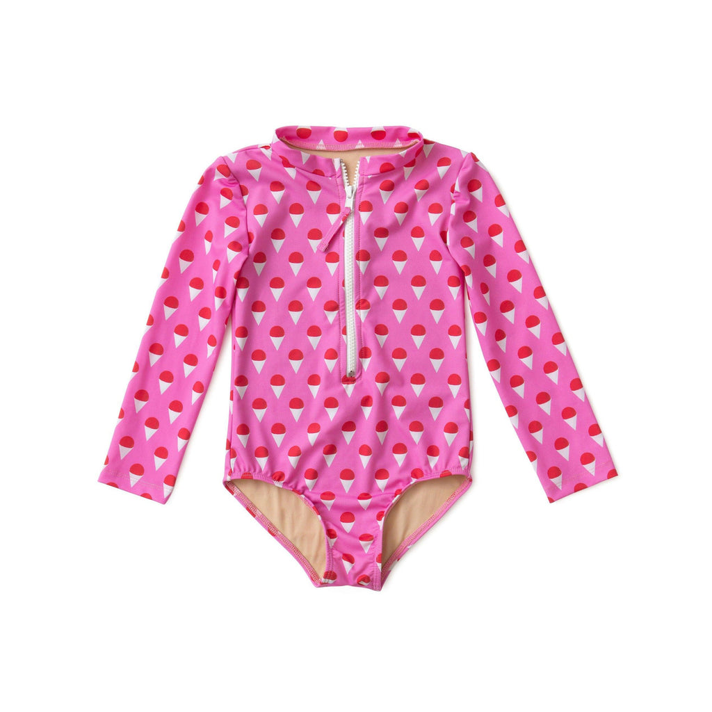 Girl's One-Piece Surf Suit Pink Sno-Cones