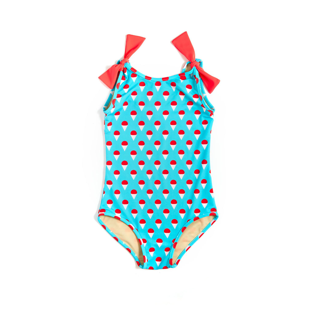 Girl’s Tie-Shoulder One-Piece Swimsuit Sno-Cones